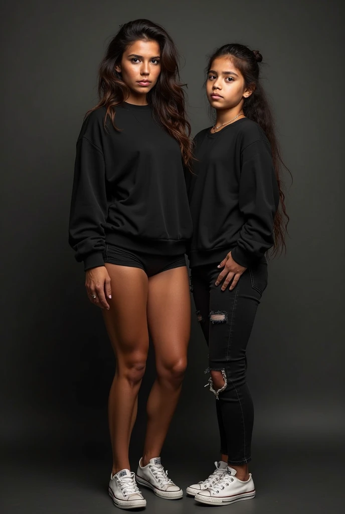 Hyper realistic, happy , 85mm, ultra realistic, detailed face. back shot, three models sitting outside cipriani soho NYC, wearing fear of god style streetwear, loose, oversized t-shirt, fashion photoshoot