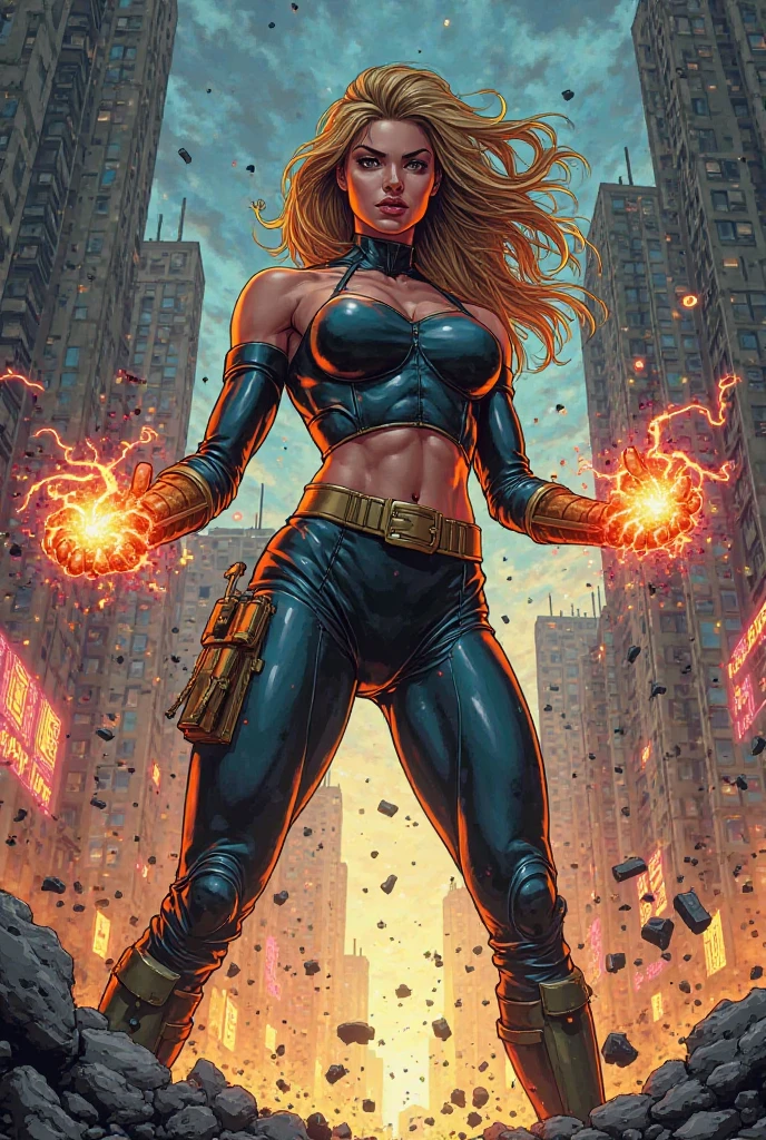 (best quality,4k,8k,highres,masterpiece:1.2),ultra-detailed,(realistic,photorealistic,photo-realistic:1.37),blonde athletic woman,black corset,fishnet pants,beautiful detailed eyes,beautiful detailed lips,athletic build,strong and confident presence,fit and toned figure,provocative and alluring,striking facial features,radiant smile,expressive eyes,intense gaze,sexy and elegant pose,standing in a vibrant garden surrounded by colorful flowers,fierce and powerful femininity,impeccable makeup and hairstyle,piercing blue eyes,flowing blonde hair,perfectly shaped lips,sleek and glossy black corset,accentuating her slender waist and hourglass figure,fishnet pants hugging her toned legs with edgy style,her pose radiating confidence and allure,sun-kissed skin glowing with health,vivid colors accentuating the vibrant garden scene,soft and natural lighting casting a beautiful glow on her,creating an ethereal atmosphere,artistic and enchanting portrait,painting-like quality with intricate details,combining realism and fantasy,evoking a sense of mystery and intrigue, (((huge muscles))).