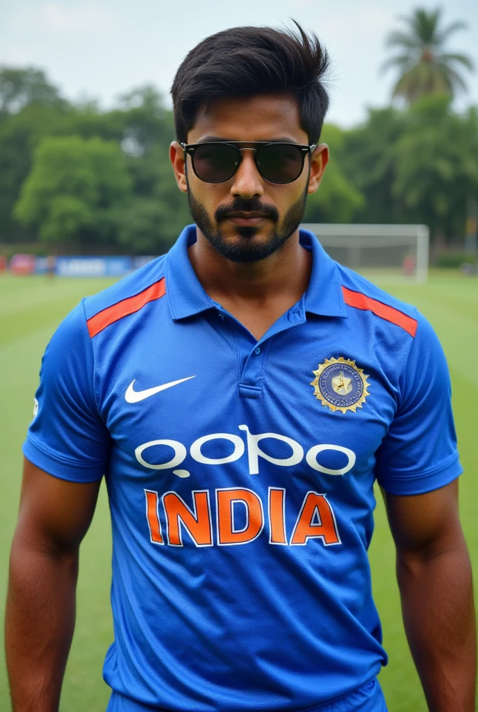 Aarav name Indian jersey salute towards Indian flag