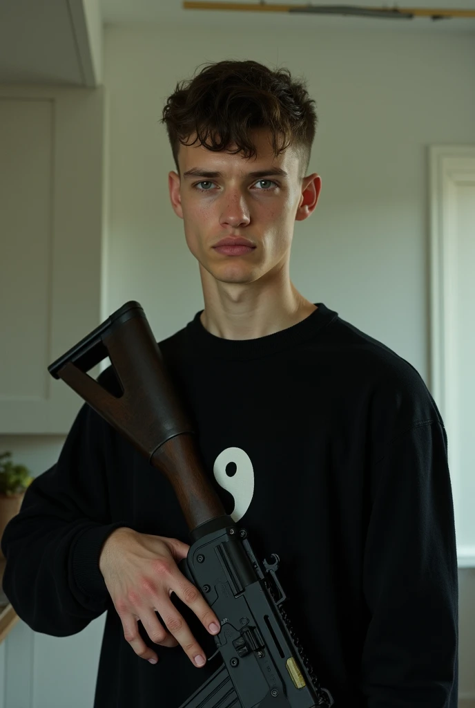 18 year old men with a gun. generat anime model 