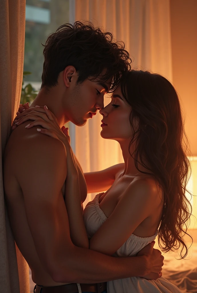 A 25 women gets her first ever sex passionately with his own 18 years old boy