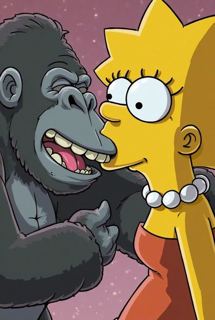 NSFW (nude) (Nami ((human)) large breasts, strip of pubic hair) penis in mouth, male gorilla with long red penis, full body, on a deserted beach