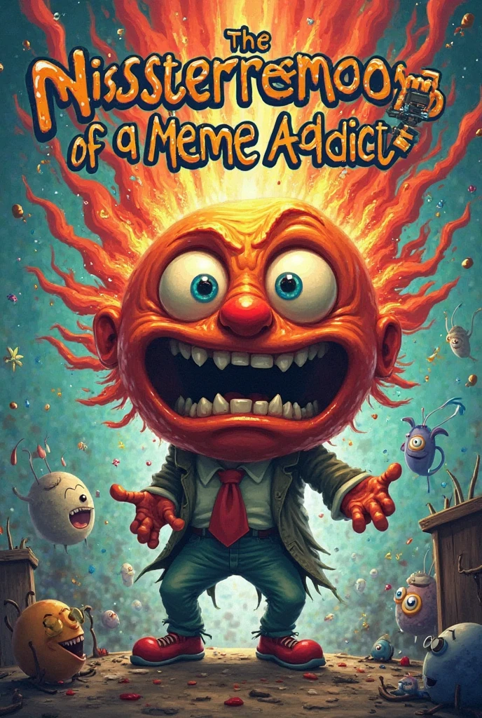 Guy Fieri as a grotesque minion shrieking and gnashing his large sharp teeth, painting by Cem Kızıltuğ --auto --s2