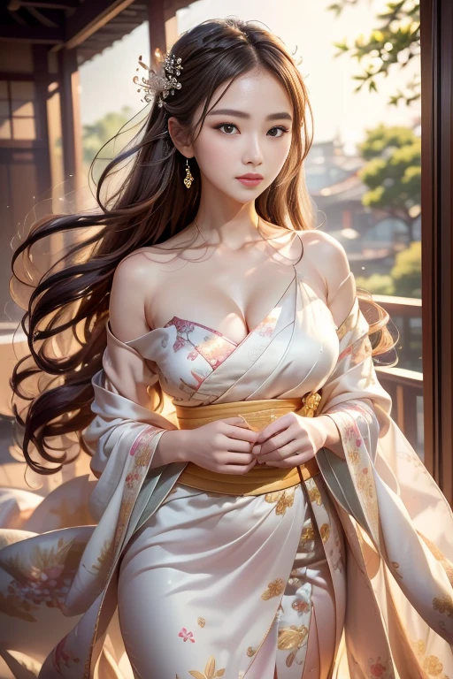 highest quality、8k Masterpiece、超A high resolution、(Photorealistic:1.3)、RAW Photos、1 girl、Red charm on ankle、太ももにAngelのtatoo、A plain red Japanese kimono、Wearing geta、Silvery white super long hair、Long Hair、Glowing Skin、1. Super beautiful female samurai soldiers、((Ultra-Realistic Details))、Portrait、Global Illumination、Shadow、Octane Rendering、8k、Super sharp、Beautiful breasts、Metal、Cold colors、Very intricate details、Realistic Light、CGSoation Trend、Beautiful Eyes、Shining Eyes、Looking into the distance、Neon Details、20age、Cute face、Intelligence、Obscene、Sexy、Moe、whole body、Healthy Body、The background is Yoshiwara in the Edo period and Japanese-style red lanterns、Running lights、Tatami room2Floor、love、Charm、mischievous、More sexy、Hands on chest、Make your background more vibrant、Fantasy、Angle to toes、Whiter skin、Standing posture、More realistic facial features、anger、Retrospective、wide shot、full body、More realistic Japanese faces、Hair flowing in the wind、Angel、smile、golden screen
