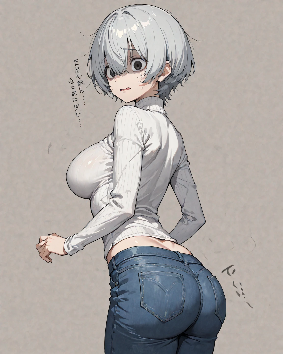 ((sexy girl ,gyaru))nsfw,glamorous, blushing, flushed face, looking down,sluts' clothes, tomboy, tight tube top, tight hotpants, shorts, large breasts, voluptuous, nice hips,