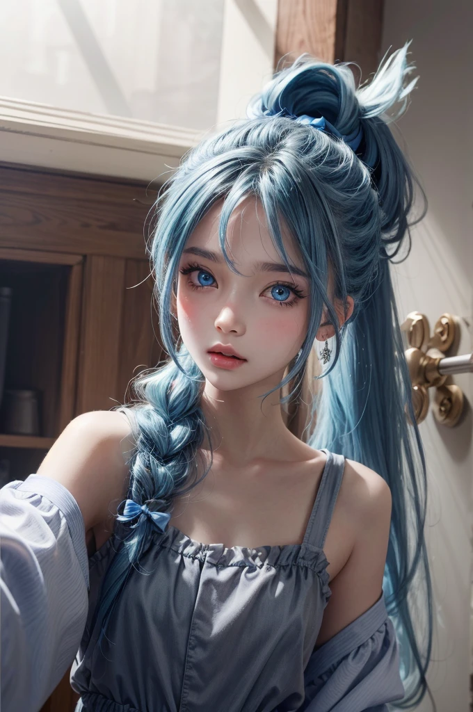 ((best quality)), ((masterpiece)), (detailed), perfect face uma mulher de 21 anos, cabelos andulados no corte micro bob com franjinha, cor de cabelo marrom escuro, e olhos azul