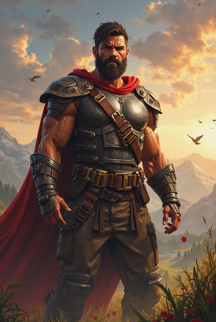 modelshoot style character portrait of a burly muscular (ohwx man:1.2), spellsword, (black hooded robe and cape moving in the wind:1.1), (ornate golden armor:1.1), short brown hair, glasses, fully clothed, perfect face, handsome, (perfect composition:1.4), deviantart hd, artstation hd, concept art, detailed face and body, award-winning photography, margins, detailed face, detailed hands, ,backlight, 12k ultrarealistic, ray tracing, intense gaze, looking at the viewer, cinematic lighting, art by Grzegorz Rutkowski, embers, high fantasy background, action pose, hands up to 90 degrees, holding a fantasy greatsword, water splash, misty