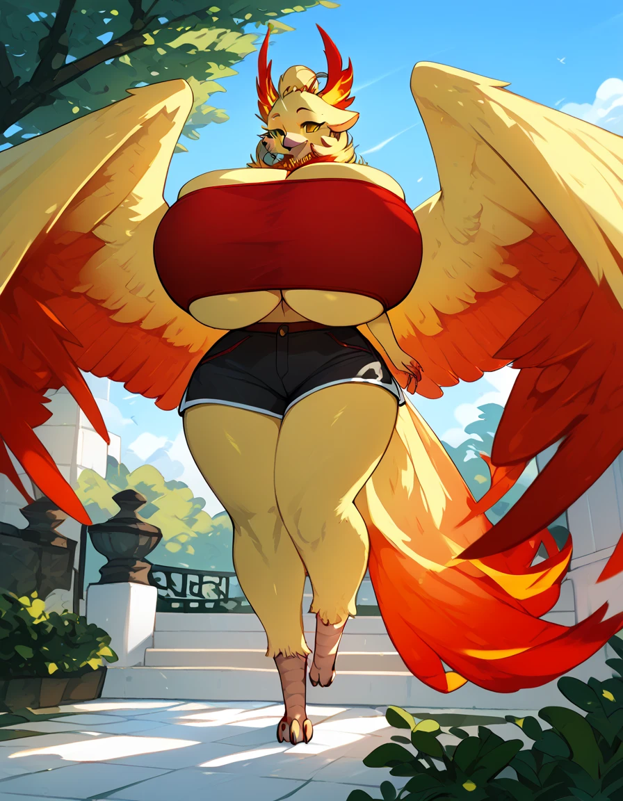 (furry delphox:1.2) furry delphox oiled body  (perfect light:1.2)  (oiled body:1.2)  glowing scales score_9, score_8_up, score_7_up. Furry delphox bikini large curvy, large equine curvy, huge  quality, ultra detailed. gigantic breasts gigantic curvy (large curvy:1.2)  score_8_up, score_7_up,  leather skirt, microskirt,  tall white and black striped socks, tall black boots,  pale skin, tattoos, goth, eyeliner makeup, lots of purple eyeshadow makeup, no expression, blank expression, piercings, nose piercing, ear piercings, choker, black wrist bands  (large curvy:1.5) (gigantic boobs:1.2)