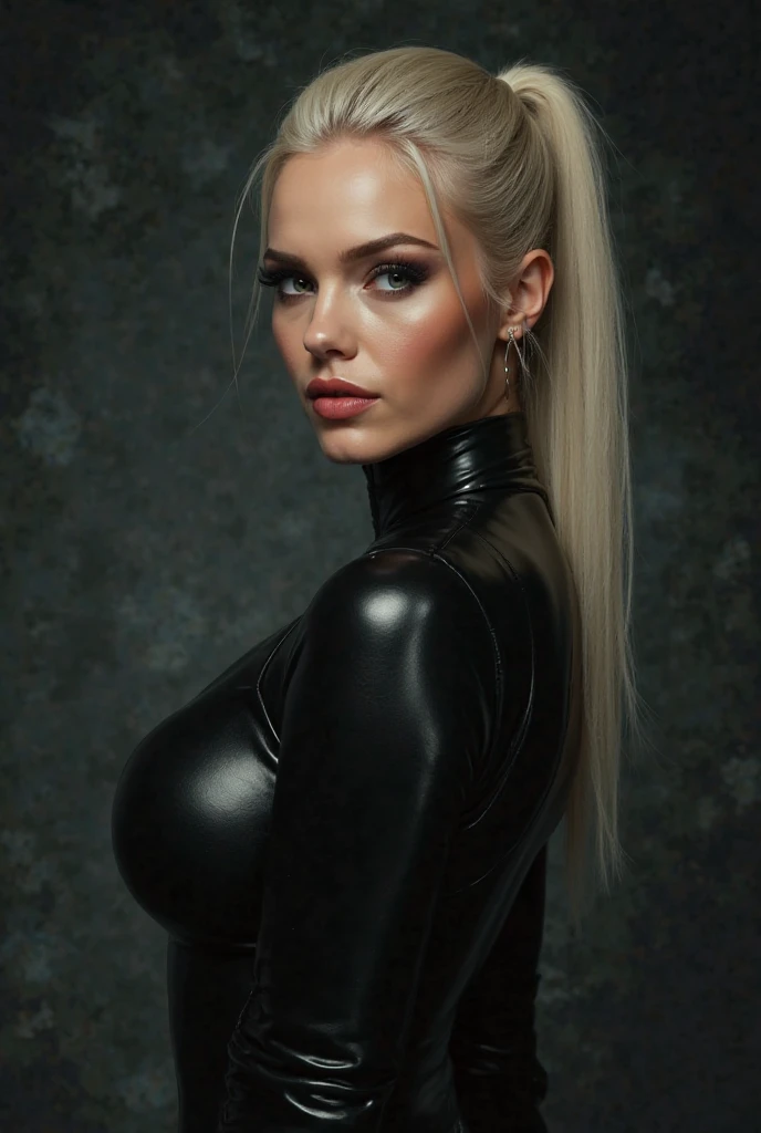 Elsa in latex clothing