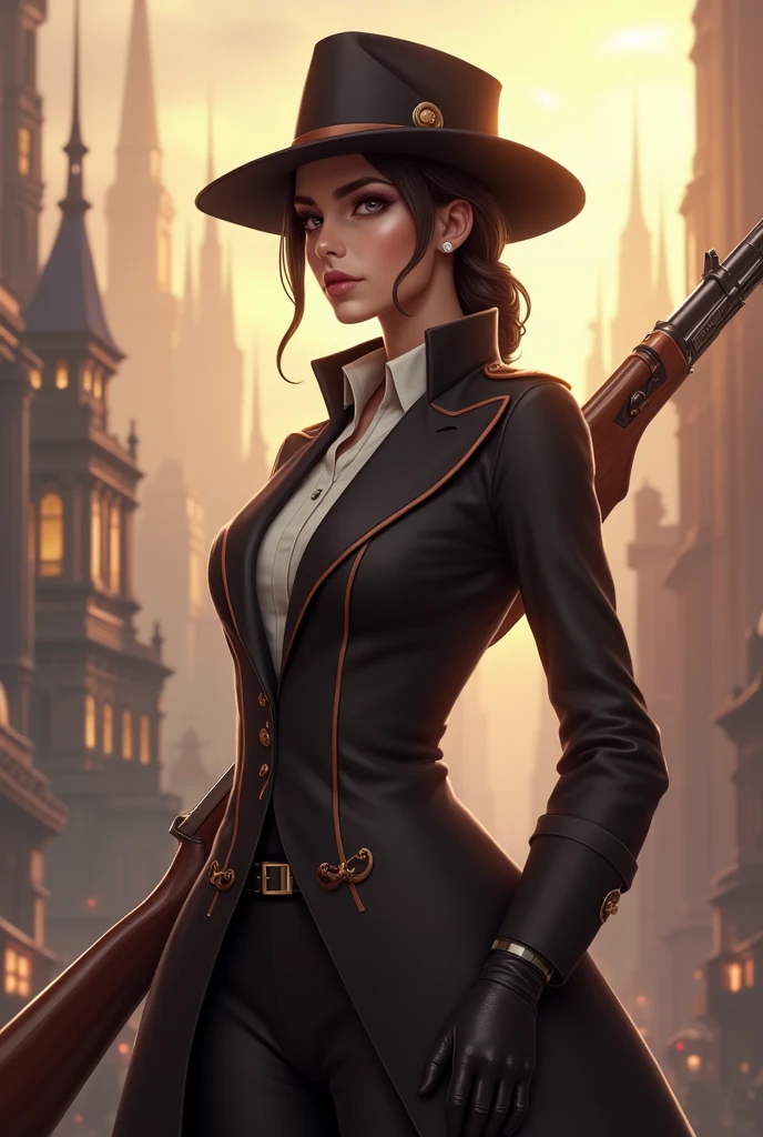 1 girl,  aviator hat ,   solo,   steam punk, train station,  , steam, smoke, masterpiece, highly detailed,HDR,8k resolution, best quality,