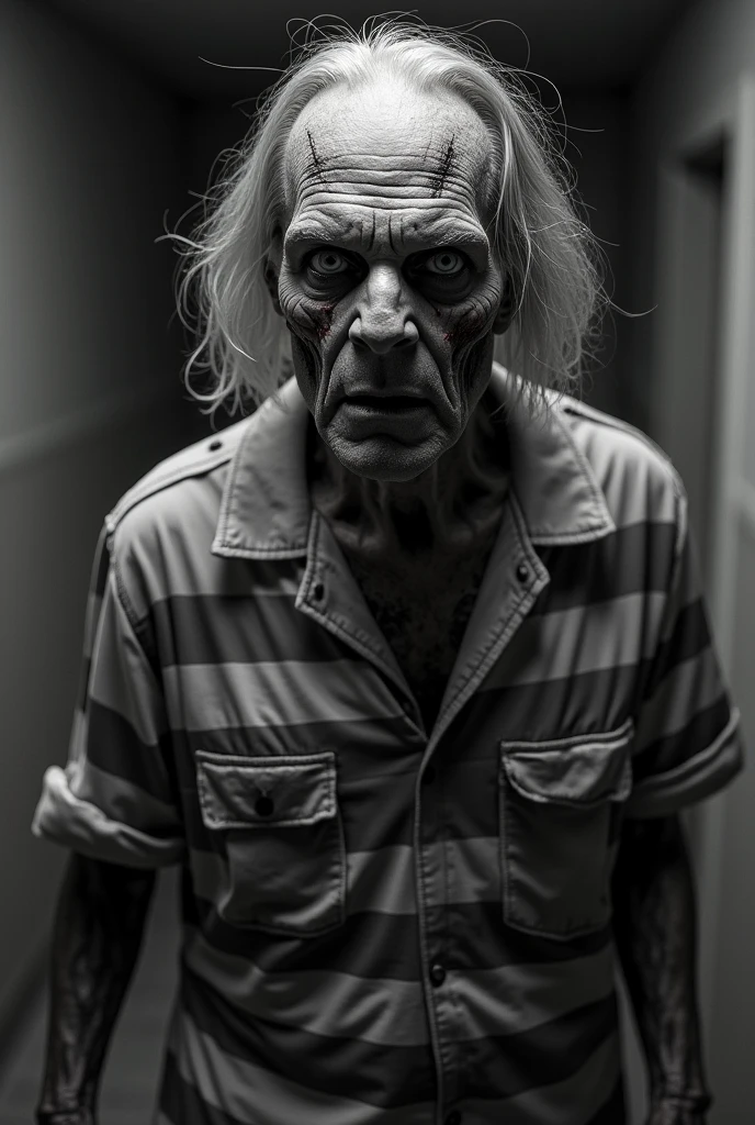 A old Zombie George Watson man white hair