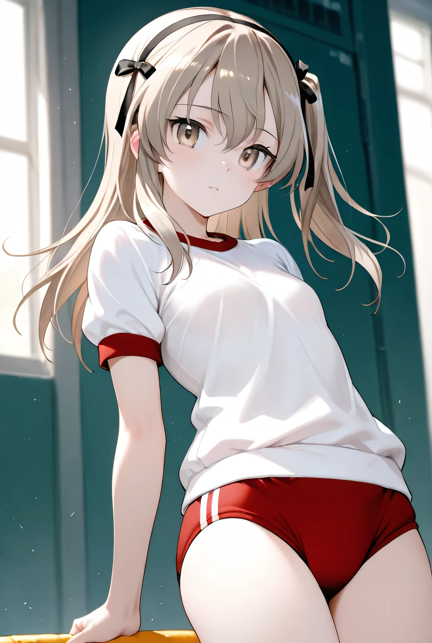 shimada arisu,gym uniform, Buruma,1girl,alone,