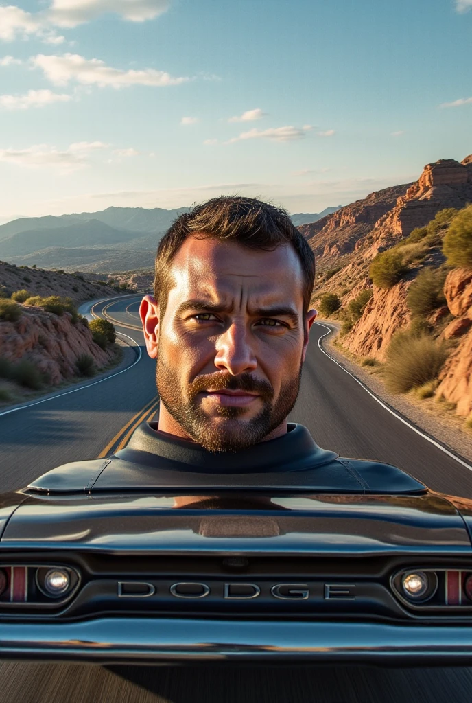 White man in a Dodge Charger SRT