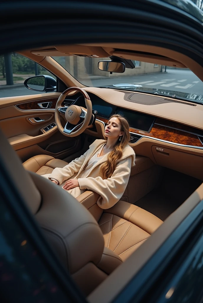 interior of a car, back seat