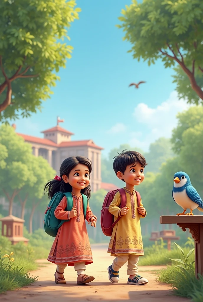 boy and girl studying in the Red ford Delhi