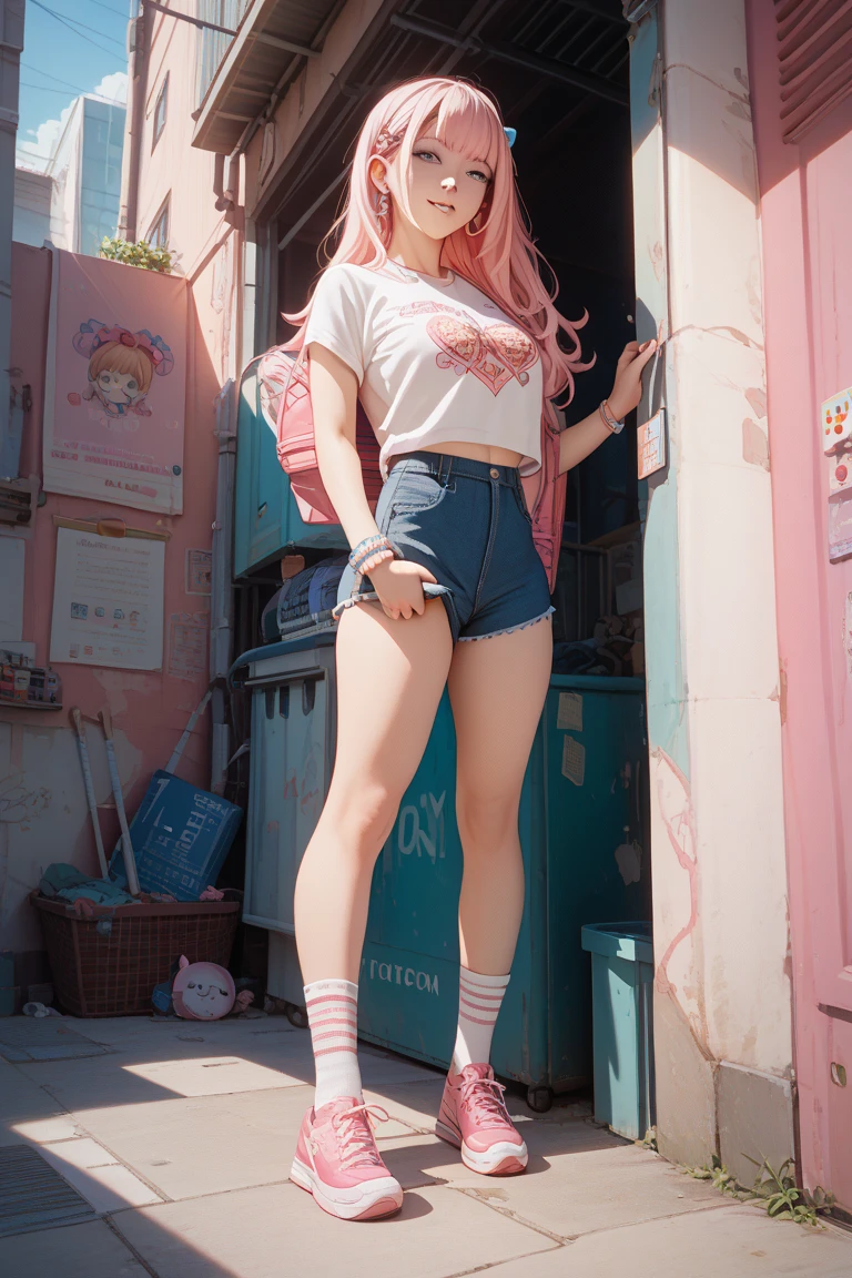 masterpiece, best quality, anime style, 1girl, beautiful face, denim skirt, pantyhose --auto --s2