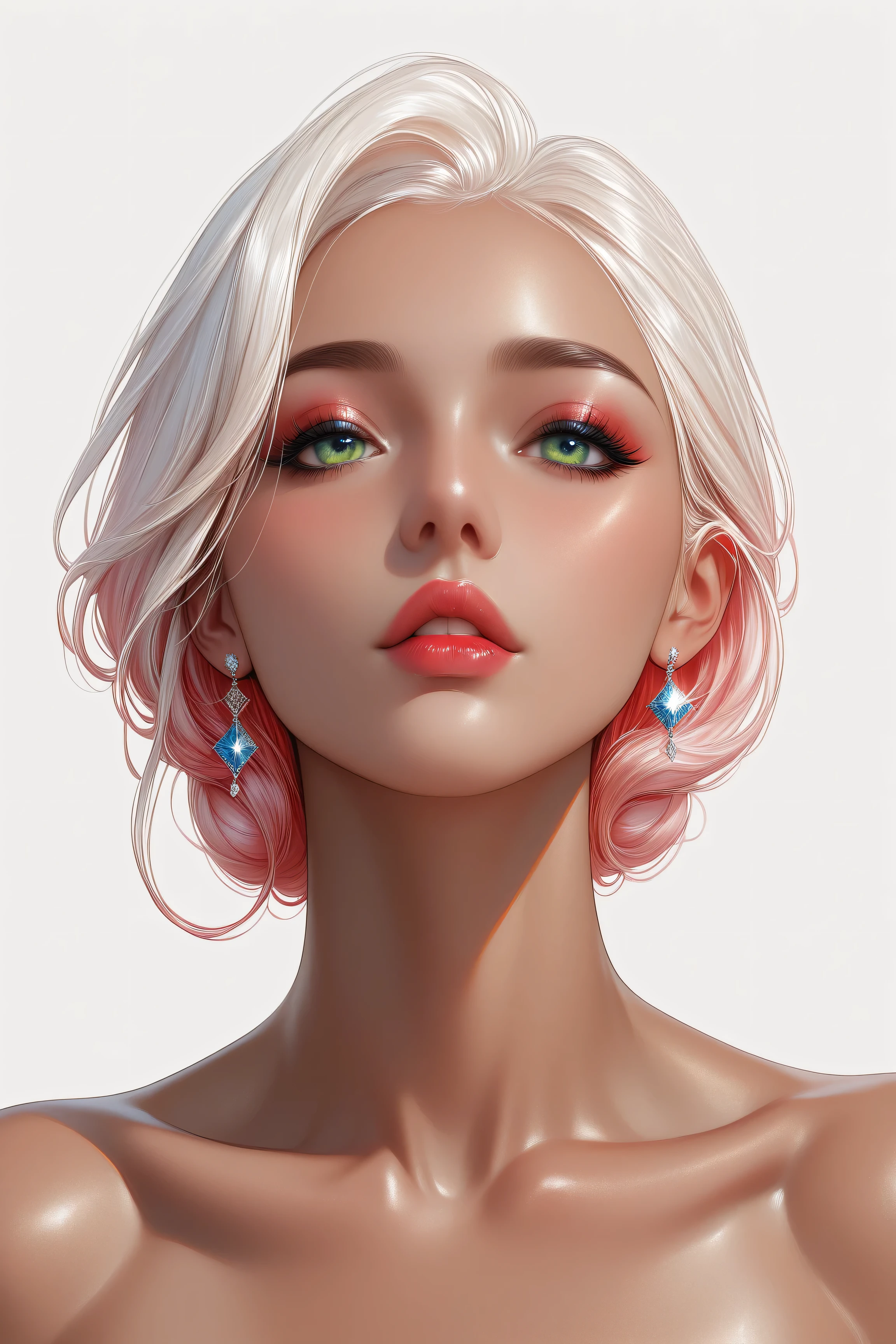 master piece:1.5、(minimal art, line drawing), woman、Black and white art:1.2、lips are red、Black and white world、silence、An ennui look、Densely drawn