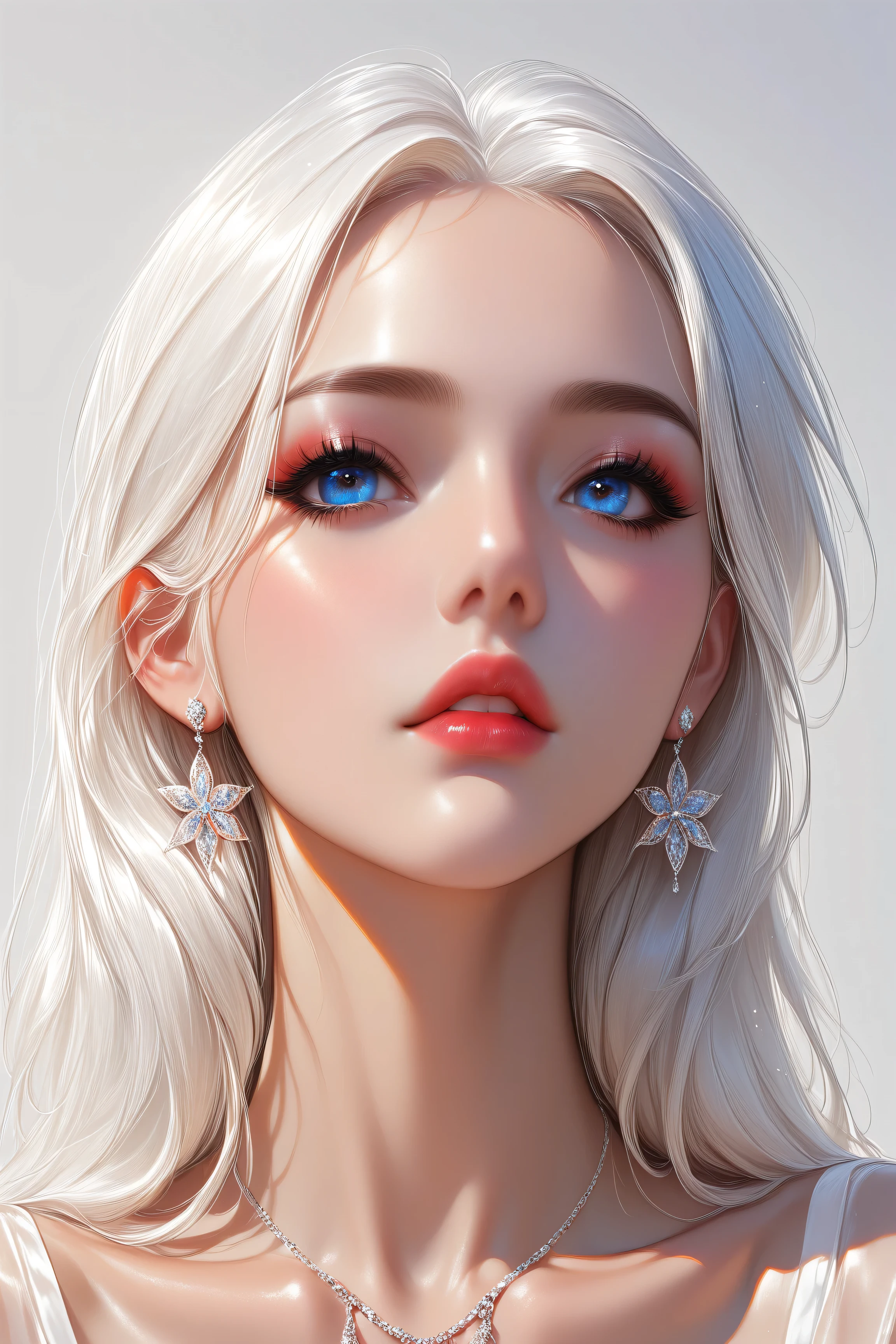 master piece:1.5、(minimal art, line drawing), woman、Black and white art:1.2、lips are red、Black and white world、silence、An ennui look、Densely drawn