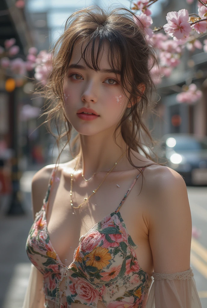1girl, solo, best quality, ultra high res, an extremely delicate and beautiful, extremely detailed ,CG ,unity, 8k wallpaper, RAW photo, (photorealistic:1.3), masterpiece, (realistic:1.3), ((in the rose garden, depth of field)), ((ray tracing, volumetric lighting, octane render)),  ((medium breasts)),