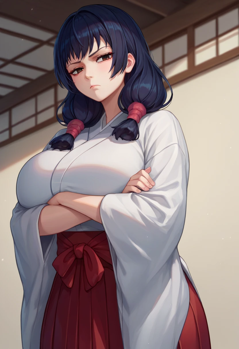 masterpiece, Highest quality, so beautiful, Absurd, Latest, One Girl, Kimono without the obi,(chest,Exposing her pussy),Sweat,Inn changing room, alone, shout, v eyebrows, Black Hair, View your audience, ponytail, Long Hair, Kneeling, kimono, Similarly, blush,anger,Disgust,hair ornaments, bangs, Shine,Viewer's penis in front,Blowjob,Covered in semen