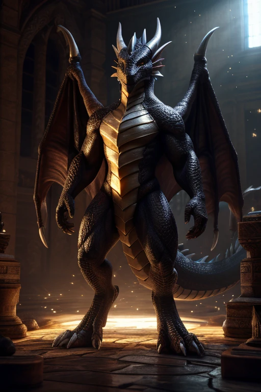Crotch of a dragon without clothing