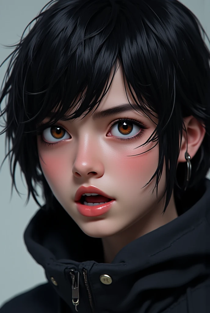(masterpiece, best quality, highres) <lora:epi_noiseoffset2:1>  <lora:add_detail:0.7>  <lora:LadyDMC:0.9>
LadyDMC, 1girl, solo, looking at viewer, short hair, blue eyes, black hair, heterochromia, brown eyes, closed mouth, upper body, black eyes, lips, portrait, realistic, nose