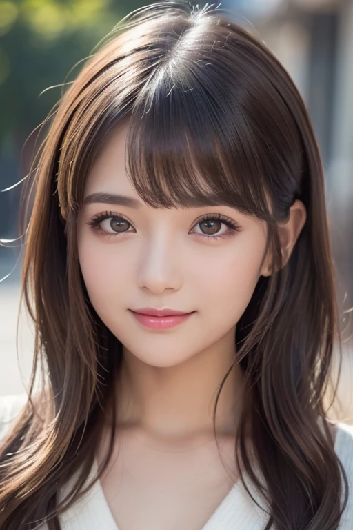 hight resolution, top-quality, Perfect dynamic composition, Beautiful detailed eyes, off shoulders、Radiant hair、Medium Hair, Natural Color Lip, college aged、Harajuku、A slight smil、onepiece