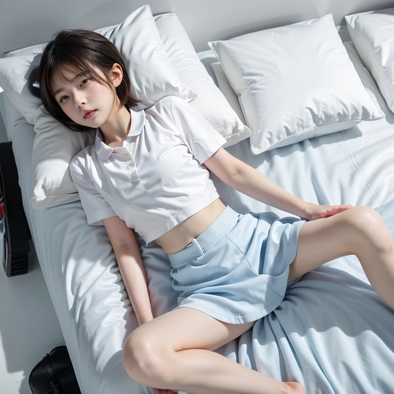 A woman crawling on all fours facing forward on a bed with pink sheets, Crawling on all fours in bed, Posing in the bedroom, on all fours on the bed,, crawl on all fours on her bed, Crawl on all fours on the edge of the bed, with backdrop of natural light, Very sexy pose, Engaging pose, Posing in bed, Sexy Pose, smooth pink skin, sitting on the edge of a bed, Hot with shining sun, 1girl in, covering eyes, Rolling eyes, Ahegao, Tongue out, Drooling, Saliva, Sweat, blush