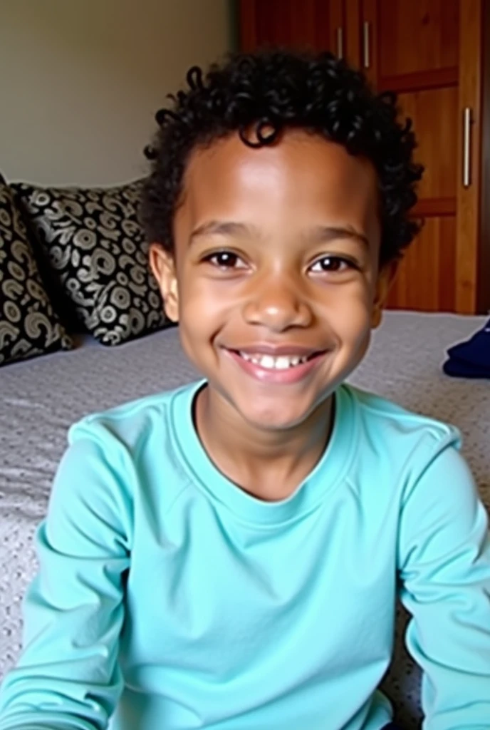 handsome and sexy dark-skinned boy, topaz eyes , brown hair slicked back with gel, He's wearing a Gucci shirt , smiling with braces on his teeth, beautiful smile, he's in a mansion, Selfie