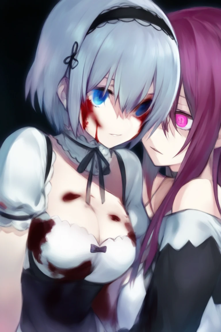 Jibril, upper body, blushed, perfect anatomy, detailed eyes, detailed lips, extremely detailed eyes and face, vivid colors, sharp focus, bra, masterpiece:1.2, ultra-detailed, bra, blushed, ((((blood, blood on face)))), ((doggystyle)), (solo)