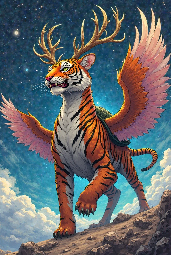Cheetah wearing wingsuit (hunter, the cheetah from Spyro videogame) VHS, glitch, distorted, nostalgia, 90's retro vibes, analog tape, vcr aesthetics, tv, television, 1990's cartoon homage), comic 1990's, animated tv show screengrab, Cheetah dancing stanky boogie, soaring in the clouds, firing arrow from bow, cinematic poster, image within image, multiple exposure, massive scale, rich color grading for shading depth, hand drawn rotoscope cartoon realism, chiaroscuro lighting, mixed media, vintage comic, retro original design, 1990's comic, sense of movement energy, Hunter from the Spyro series is a tall anthropomorphic cheetah. He has a bright orange color with brown spots all over his coat. His underbelly and goatee are bright yellow, and his paws are a lighter orange. He has somewhat prominent brown eyebrows and bright blue eyes.