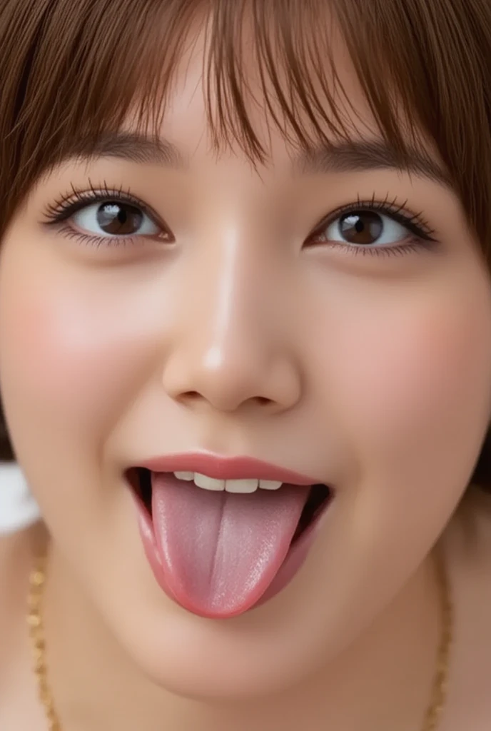 (8k, RAW photo, highest quality, masterpiece: 1.2), Super detailed, super resolution, (genuine, genuine photos: 1.37), portrait, High-definition RAW color photo, professional photos, 非常に詳細で美new, very detailed, 8k wallpaper, amazing details, huge file size, official art, very detailed CG Unity 8k wallpaper, very detailed beautiful girls, very detailed facesHighly detailed eyes, Very fine skin, very thin fingers, very small nose, very detailed detailed mouth, perfect anatomy, detailed background, fine clothes, one girl, 20th generation, cute girl, genuineistic body, white skin, glowing skin, handsome body, black hair, cute, like々new, cute face, genuineistic face, delicate eyes, Such that'SII Horiwa'old camera perspective, ((facing the front:1.331)). put your hands behind your head, hair pulling pose, very detailed white skin), (Chubby),、troubled face, excited face, ((japanese school uniform)), unbearable face, leaky face、((Open your mouth wide and extend your tongue:1.3))、(((straight ahead:1.42)))、See here:1.3、((White pillow under the head:1.4))、((Group grouping:1.48))、((bangs:1.46))、((sailor suit:1.3))