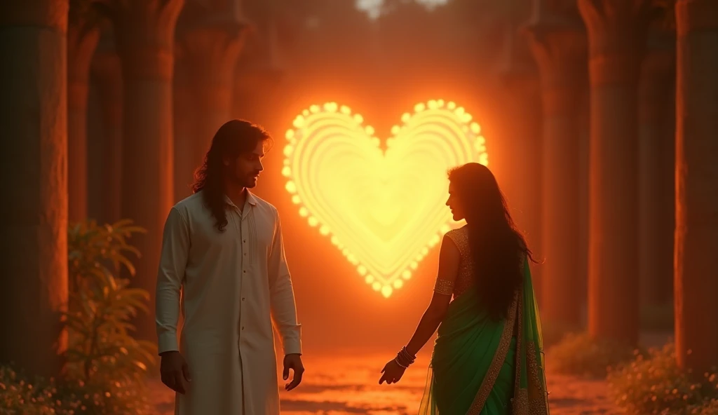 (photorealism:1.2), actor mammooty dancing with shobhana in cloudy climate with flowers