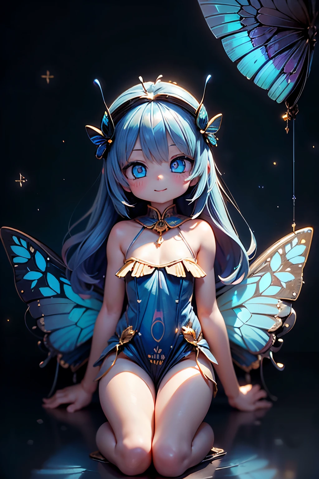 NSFW, (8k, RAW photo, 最high quality, masterpiece:1.2), High-definition RAW color photo, Professional photo shoot, cinematic light, alone, (((young woman))), (detailed expression), (small face), (high detail skin:1.2), clavicle, cute face, beautiful appearance, long eyelashes, (silver hair, long wavy hair, blue eyes), ((blue ribbon, blue glowing earrings)), attractive big breasts, (slim body shape:1.4, A woman with a slender figure and big breasts), very detailed顔と肌の質感, fine eyes, double eyelid, (((embarrassing:1.5, anxious look))), ((facing the front:1.2)), (Low - Angle:1.5, photo shootのためポーズをとる, sexy pose)), (underwater photography:1.5), pleasure and excitement, sweating:1.37, ((sexy shot, Jellyfish costume with delicate decorations, See-through jellyfish dress:1.1, sexy jellyfish:1.9)), ((sexy girl:1.1)), (underwater effects:1.5, Underwater background, Swimming:1.2), (((beautiful glowing jellyfish:1.2))), beautiful skin, shiny skin, perfect fingers, five fingers, anatomically correct, background bokeh, high quality, surreal, bright colors, ((f/1.2, Nikon, 300mm, lens flare, very detailed, photo shoot)),
