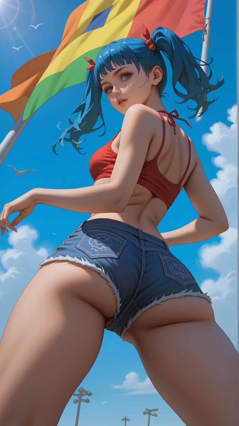 (artwork, better quality:1.2), 1 girl, Alone,standing_to divide,
(Evelynn), with the face of (zendaya:Dua Lipa), sitting on some stairs, Ripped jeans, T-shirt, ((He lifts his shirt)) , slightly muscular, Beautiful anime waifu style girl, Hyper-detailed painting, luminismo, Conceptual art of Carne Griffiths and Wadim Kashin, post-apocalyptic background, abstract beauty, nearing perfection, pure form, golden ratio, minimalist, dark atmosphere, unfinished, conceptual art, intricate details, 8k post-production, High resolution, hyperdetailed, trends on Artstation, sharp focus, studio photo, intricate details, Highly detailed, by Jon Bauer