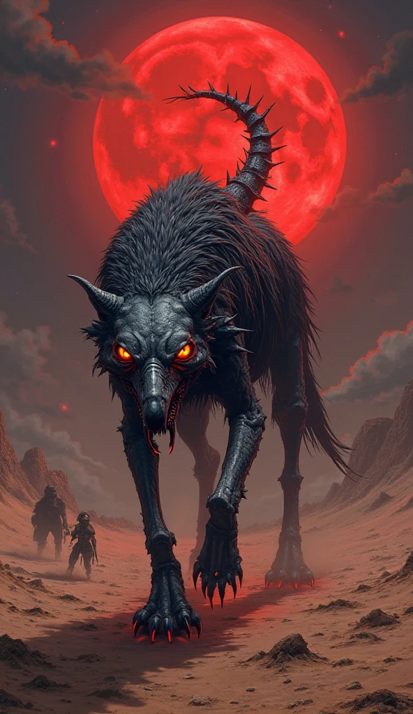 Nature's Beasts with dark red background