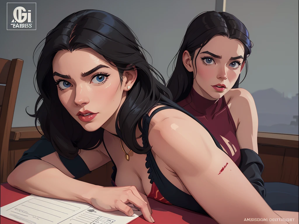 Tres mujeres en diferentes poses con cabello y cuerpo de diferentes colores, Lois Rossdraw, RossDraw 1. 0, Lois van Baarle y Rossdrew, RossDrawS 2. 0, Estilo de arte realista, deviantart artstation cgscosiety, Obras de arte al estilo de Guweiz, Forma realista del cuerpo, Al estilo de Ross Tran, inspirado por Ross Tran, fondo blanco