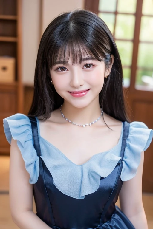((masterpiece、best quality))、shape、super detailed、8k、actual、sharp focus、Very detailed、professional lighting、spotlight、Colorful details、Detailed texture,A stunningly beautiful girl,Wearing a transparent cheongsam,(most suitable hairstyle:1.4)、(in the most helpful way:1.3)、(Half-length photo:1.4)、big breasts、perfect style、Body、18 years old、Smile、