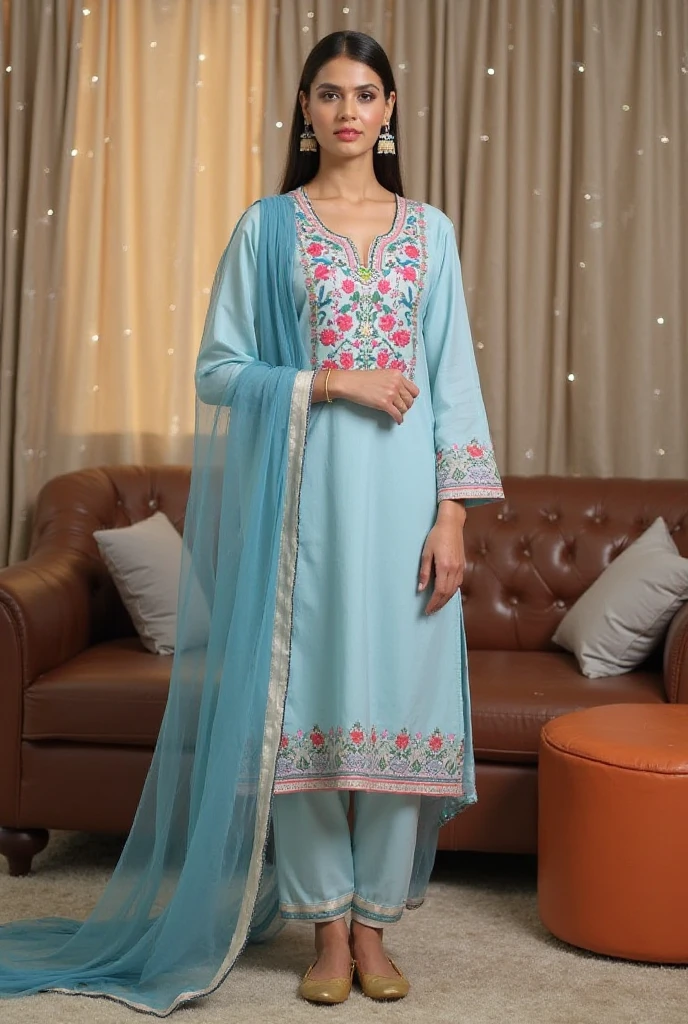 1woman, beautiful, alluring, cute face, detailed, smirk, masterpiece, full body shot, <lora:DETAIL_SLIDER_BY_STABLE_YOGI:0.5>
<lora:Salwaar Kameez By Stable Yogi:0.4> blue, salwar, kameez