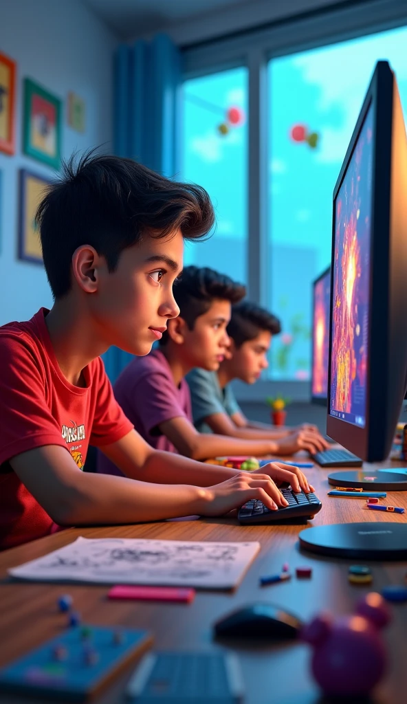 Three boy  playing free fire 1.name sohil 2.name ravi 3.name Manish 

