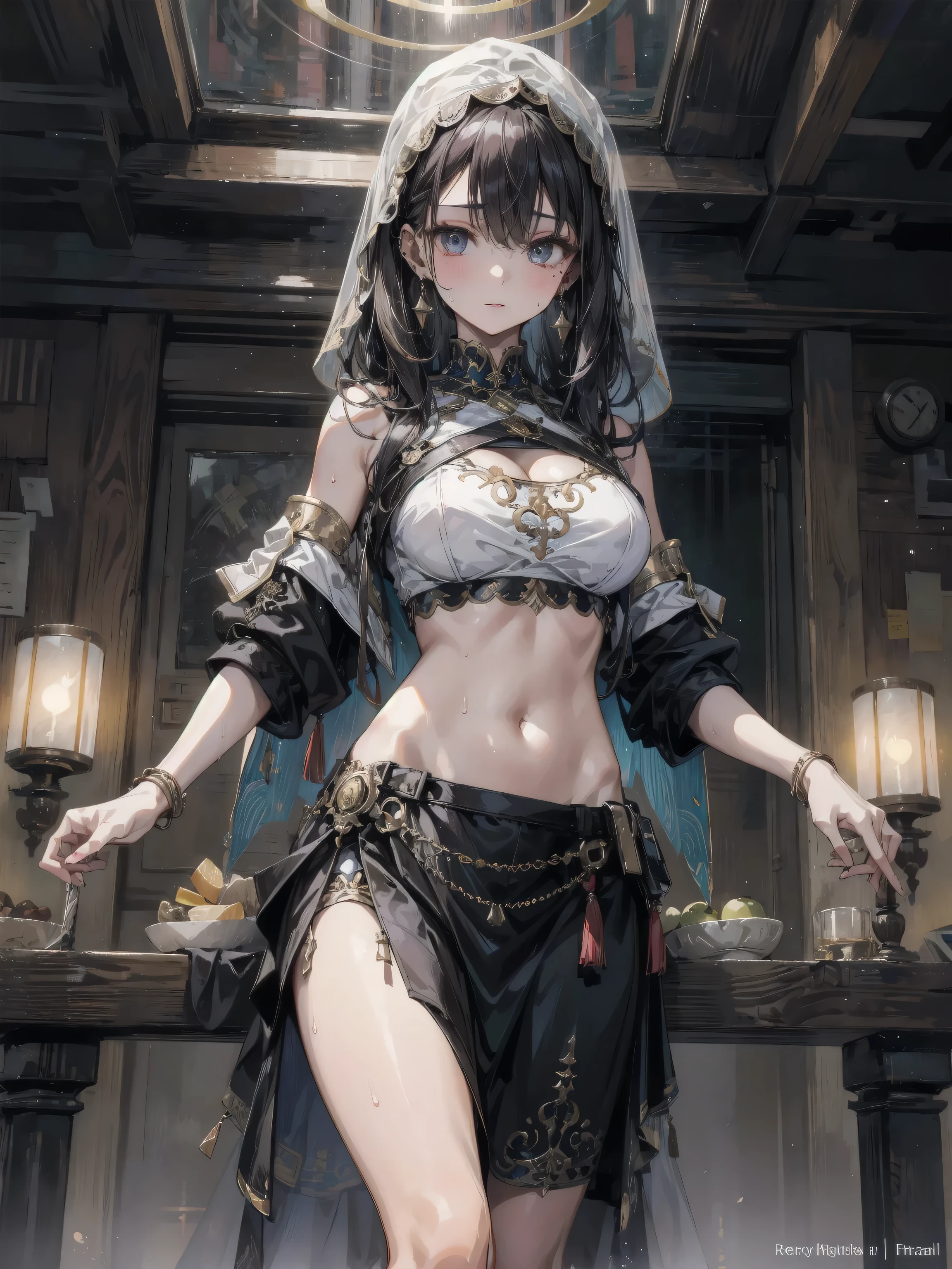Group of 5 princesses,(5 young women,many young women), (in the bedroom), Various hair styles, harem, Wear a strapless Thai dress....,(very good,no panties) at night, detailed face,Complete breasts,fully, ((big breasts,The cracks are clear..)) long skirt, mule, Sleeveless , Show your armpits, at night, starry at night,(large areolae:1.4,pink,The nipples are clearly visible......),((bare breast:1.37)),((Various positions),(look at the audience.:1.5),milf, Highest quality、Highest picture quality、Masterpiece,, ,(((Umbilical drive,dance,dance,Thai dance))), (Separate outfit showing nipples:1.4),shy,blushing