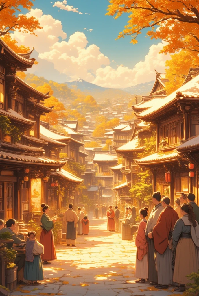 *"A warm, nostalgic bakery town where everything is made of Kahk cookies. The streets are paved with crumbs, and the air is thick with the scent of powdered sugar. Traditional Kahk families gather in cozy, golden-lit homes, their round shapes reflecting the warmth of heritage.
