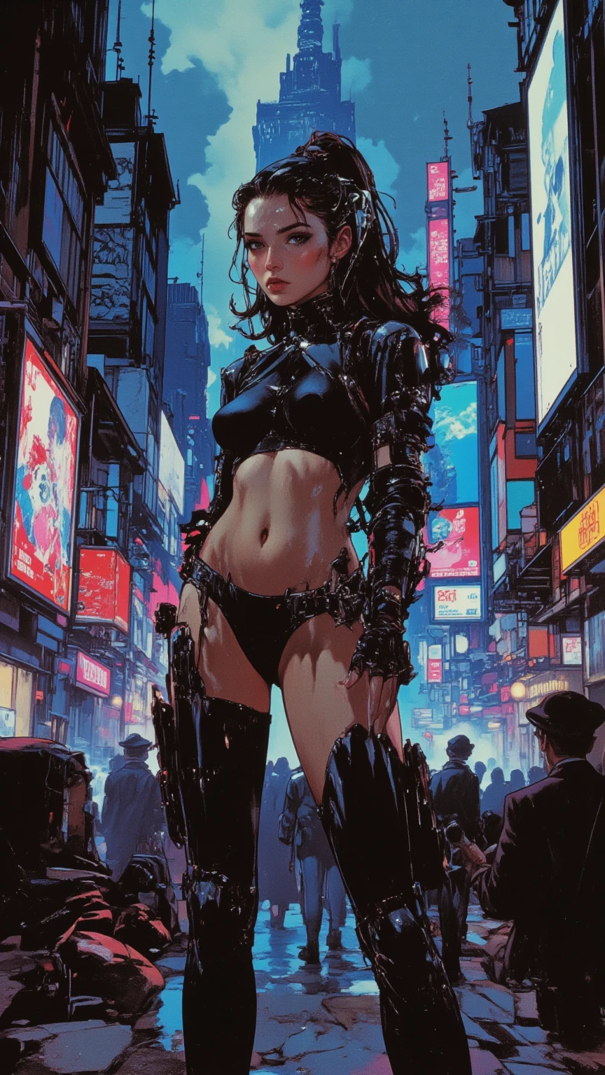 professional photograph of a perfect and mysterious movie still by Masamune Shirow and David Aronson and massimo vitali , bold lines, hyper detailed, dark limited palette, dramatic lighting, (intricate details, masterpiece, best quality:1.4),
<lora:add-detail-xl:1> <lora:xl_more_art-full_v1:0.5>