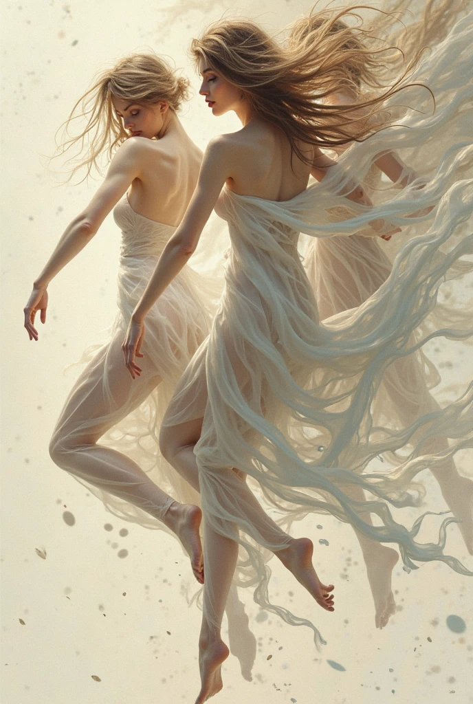 The body of the beautiful goddess is entangled with ribbons and palm leaves,16 yaers old,Fair and soft skin,Soft hands and feet,(primitive:1.2),(realisticlying:1.4),(Sharpness:1.2),(((body high:1.5))),(((Gemstones refract dazzling light))),((middlebreast:1)),(Abs:0.7),(glute:1.2),(healthy-looking skin, Thin skin, seductiveexpression, 二重まぶた,Jelly textured lips, Glowing lips,Small upturned lips,(((Flawless skin texture))),Real pores,ctextured skin,crown,choker necklace,Yingluo,(Wear gemstones,pearls,hisui,amber,),(Dynamic hair,Hair hanging down the shoulders,Beaded hairpins,Layered hair,Wet skin texture),Glossy glossy skin,Glowing skin,Radiant hair,eyes looking at the lens,In the Land of Flowers,sunny clear sky,High quality detailing, Positive light,Cinematic lighting,absurderes, unbelievable Ridiculous, hugefilesize, ultra - detailed, A high resolution, The is very detailed,best qualtiy,tmasterpiece,illustratio,The is very detailed,CG,unified,8k 壁纸,Amazing Cleavage,finely detailled,tmasterpiece,light in face,cinmatic lighting,(((Dynamic lens,Focus on people))),((body proportions of the high jumper)),(((dynamicposes))),((((pantyless)))),(((trousersless))),(((didn't wear socks))),(((No skirts))),((No shoes))),(((Correct anatomy))),(((A world of mist and nothingness))),(((Body floating in the air,foot in the air,Tiptoe off the ground,flight))),(((cinematic ligh:fall))),with blue sky and white clouds,
