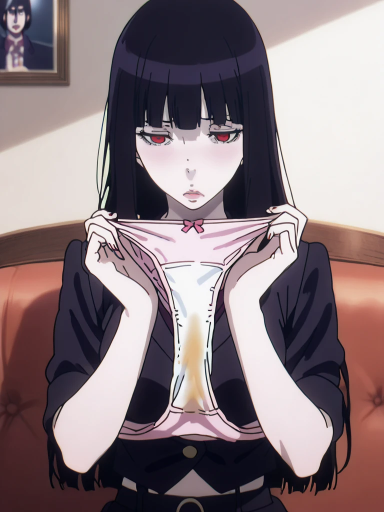 Yor Forger 、 Spy x Family、Heart-shaped pupils，(SFW), (masterpiece:1.2), Highest quality, masterpiece, High resolution, original, Highly detailed wallpaper, (Super detailed), (Best illustrations), (Best Shadow), (Kobeni), Big Breasts, Firm breasts, (White collared shirt), (Bloodstain:1.1), (fear:1.2), (Black tie), (Shirt stain), (Dirty), One girl, View your viewers, (Scared:1.2), (tears:1.1), (Brown eyes), (peace sign),tongue out, tongue, Heart-shaped pupils, 身naked体, Expose your breasts,naked、Beautiful woman, Black Hair, White skin,Big nipples、Breastfeeding、Great Khan、Leg spread、Spread your genitals with both hands、Woman rides on man、Penis insertion、、Pleasure、Climax、Milk out