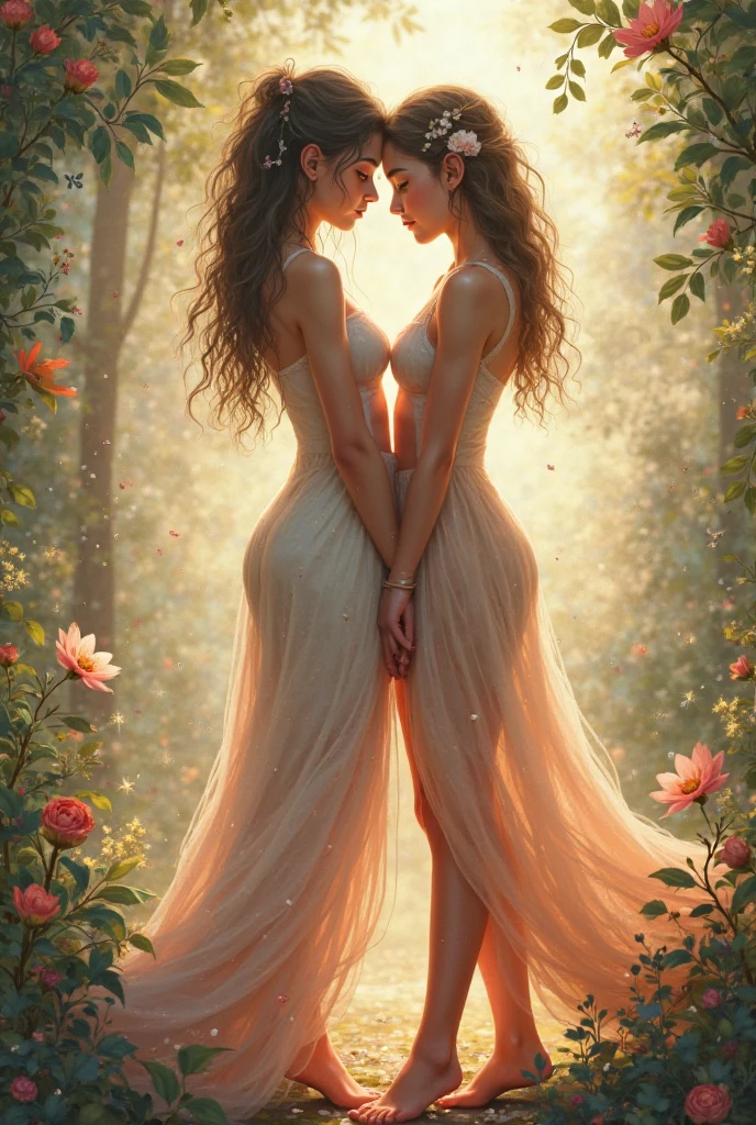 Sex girl with girl in the park