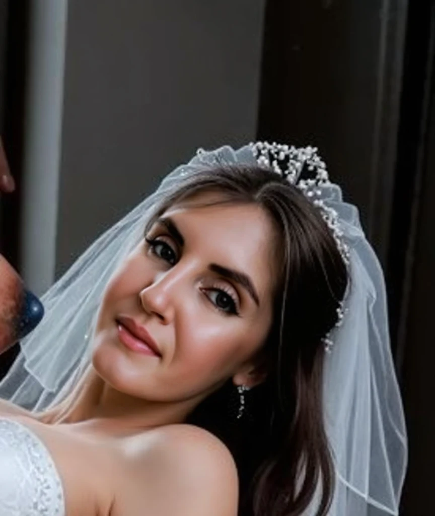 Lauren Boebert, 35 year old woman, glasses, brown eyes, beautiful hair, wrinkles under eyes, wedding dress, lace, off shoulder, cleavage, sitting in church pew, bokeh,f1.4,40mm,photorealistic,raw,8k,skin pores,dried-up,textured skin,intricate details,dramatic light,award winning,style by Dan Winters,RAW photography,film grain,(indistinguishable from reality:1.4),photo taken with a Bolex H16,captivating eyes,smiling,charming,striking features,character,thorough,