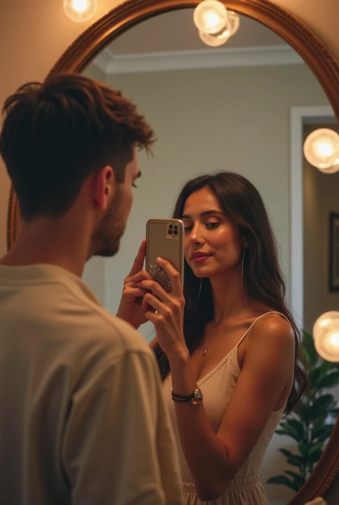 there is a man and woman taking a selfie in a bathroom, in love selfie, couple pose, selfie photography, smooth in _ the background, couple, 🤬 🤮 💕 🎀, profile pic, candid picture, by Max Dauthendey, 8k selfie photograph, candid photography, candid photo, cute photo, smartphone photography, vibrant aesthetic, photoshoot