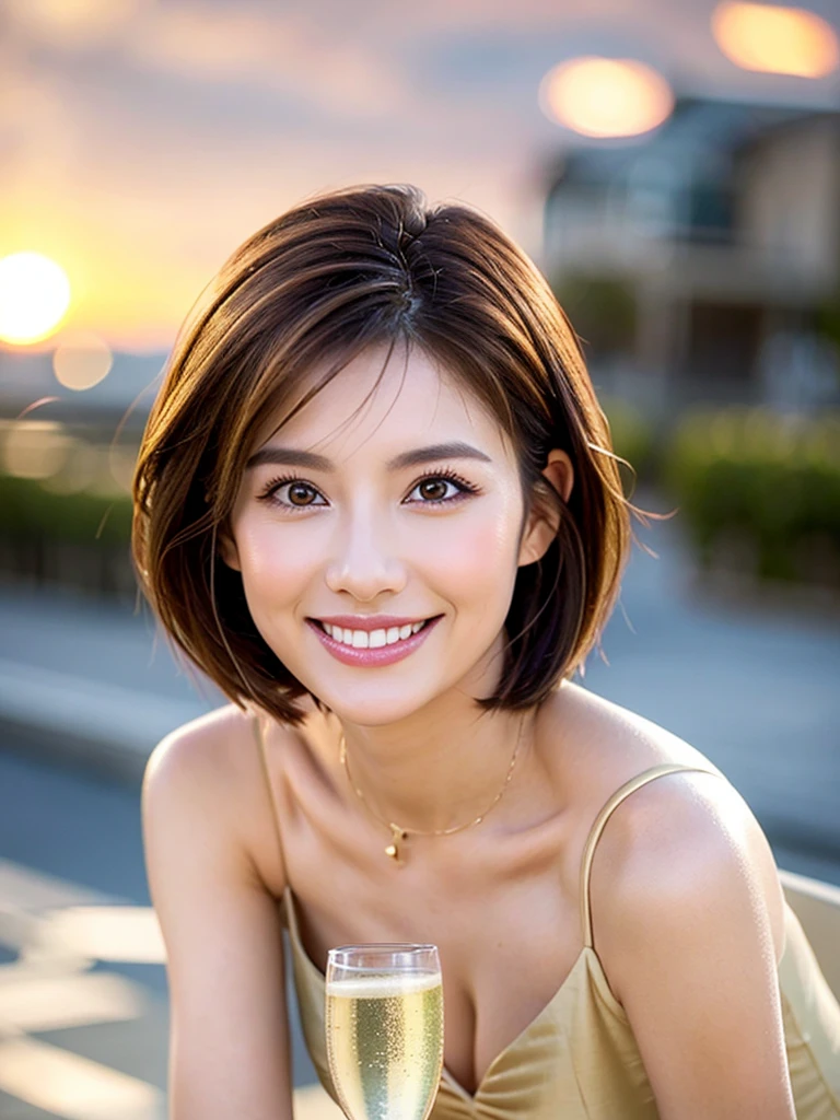 ((Realistic Light, Highest quality, 8k, Tabletop: 1.3)), 1 person, (Orgasm Facial), Slim body beauty: 1.4, Brown Hair, (Orgasm Facial), (((Extra Large: 1.3)), Off-the-shoulder cut top: 1.3, Highly detailed face, fine grain, double eyelid, My Room, smile, Saggy breasts, (((beauty of Saggy breasts))