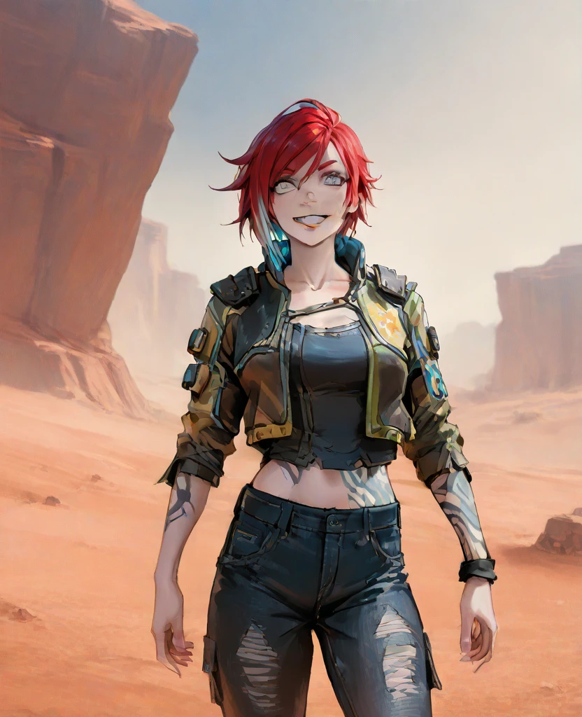 A photo of a resourceful scavenger with fiery orange hair, skillfully navigating a post-apocalyptic cityscape. She wears a mixture of rugged clothing and makeshift armor, reflecting her survivalist mindset. Her determined gaze and freckles tell a story of resilience. The background depicts crumbling buildings and overgrown vegetation, with glimpses of colorful graffiti and murals. The camera angle is eye level, capturing the character's resourcefulness and adaptability. ISO 400, shutter speed 1/125, focal length 50mm, and a medium depth of field. The warm color palette adds to the post-apocalyptic mood. The epic character composition, combined with sharp focus and natural lighting, brings the captivating image to life. The subsurface scattering effect adds a touch of ethereal glow, while the f2 aperture and 35mm lens create a perfect balance of depth and detail. <lora:PostApocalypticV1:0.6> 99post96apocalyptic44